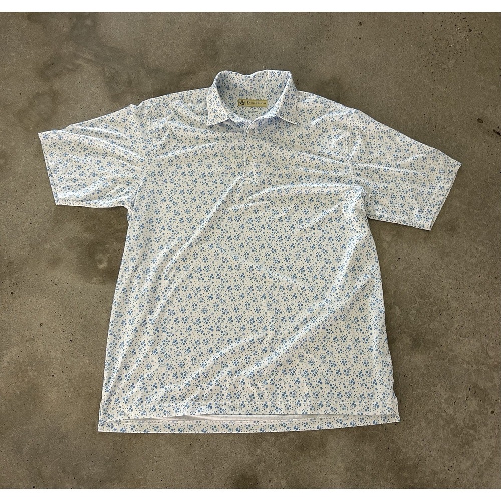 Donald Ross Sport Golf Polo Shirt Men's Performance AOP Floral Four Seasons